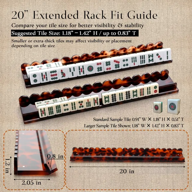 Mahjong Rack Pusher Orange Tortoise Shell product view 4