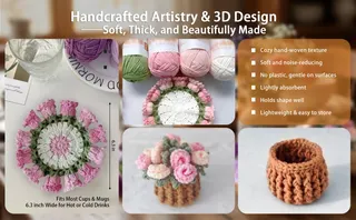 Handmade Coasters Pink image 3