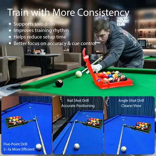 Square Pool Ball Rack Black image 3
