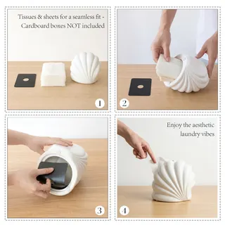 Shell Tissue Box White image 4