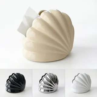 Shell Tissue Box Beige image 1