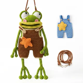 Frog Phone Bag Brown image 1