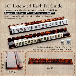 Mahjong Rack Pusher Red Tortoise Shell image 4
