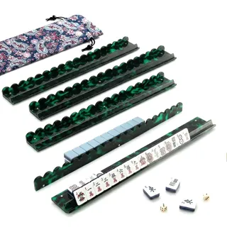Mahjong Rack Pusher Green Tortoise Shell image 1